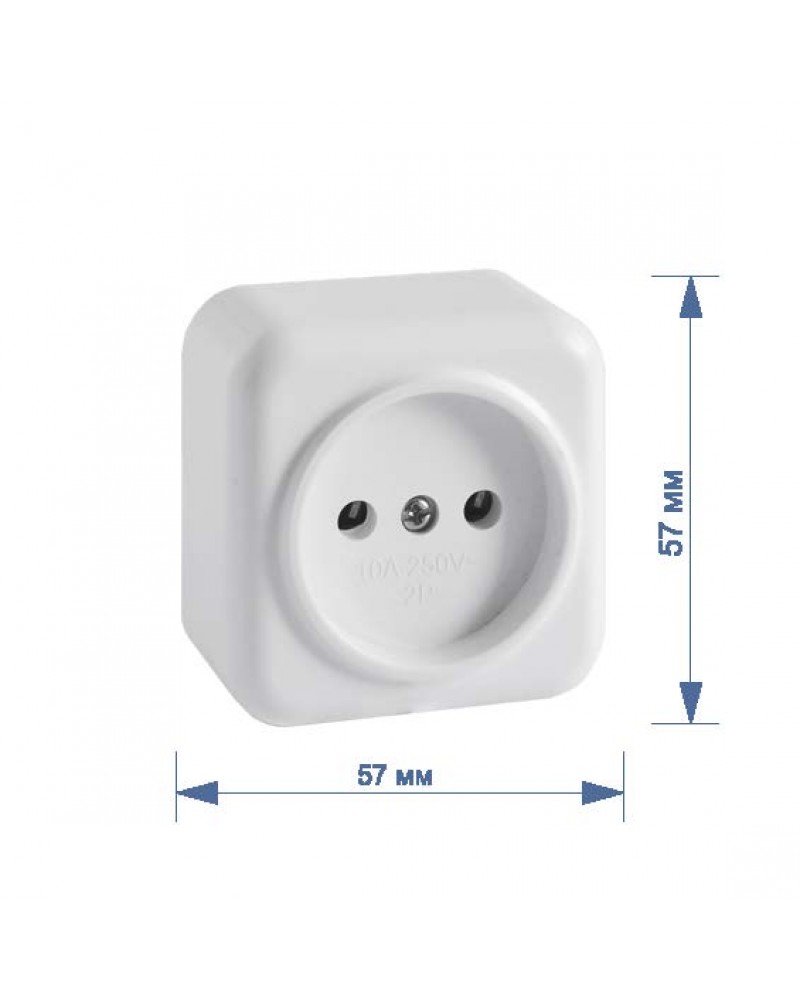 Роз. RHelektric ASTRA NV 3-я наруж. белая HN-017131 (12шт) (120шт)
