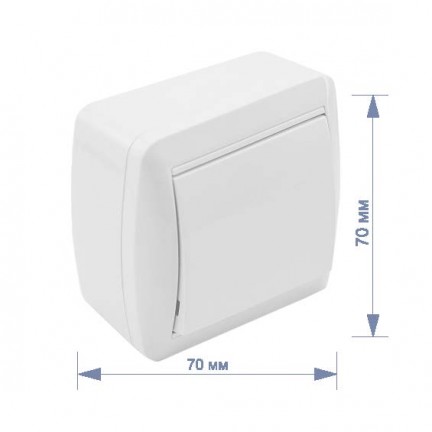 Вимикач RIGHT HAUSEN BERTA 1-й зовнішній білий IP54 HN-013011