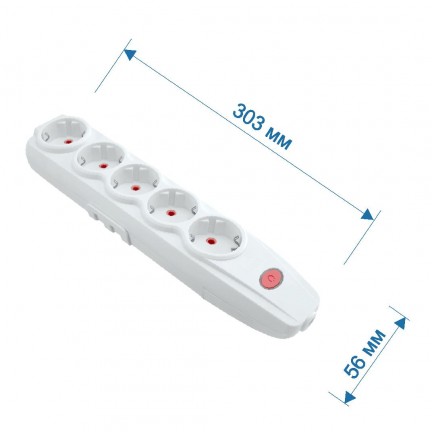 Колодка RIGHT HAUSEN KRIS 5-а з/з вимикачем HN-082101