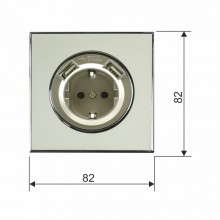 Розетка 1-а з USB і заземленням золота Laura Right Hausen