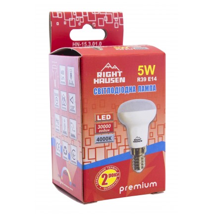 Лампа RIGHT HAUSEN LED Standard R39 5W E14 4000K HN-153010