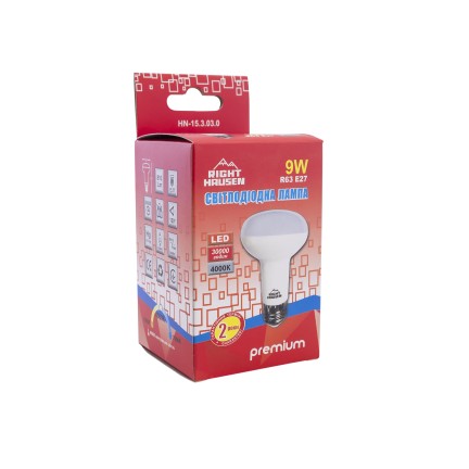 Лампа RIGHT HAUSEN LED Standard R63 9W E27 4000K HN-153030