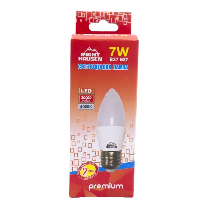 Лампа RIGHT HAUSEN LED Standard СВІЧКА 7W E27 4000K HN-154040
