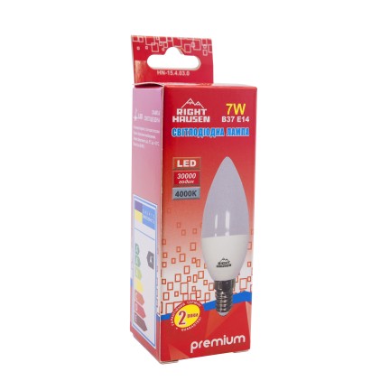 Лампа RIGHT HAUSEN LED Standard СВІЧКА 7W E14 4000K HN-154030