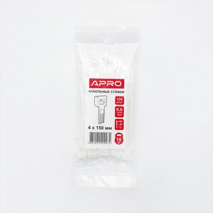 Хомут APRO 5х450 ​​(4,6х450) білий універсальний