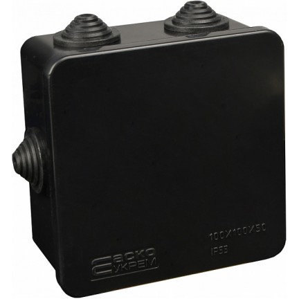 Розподільна коробка серії "UAtmo Jet Black" 100х100х50