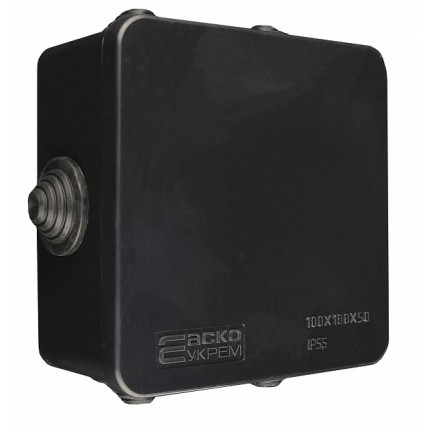 Розподільна коробка серії "UAtmo Jet Black" 100х100х50