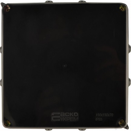 Розподільна коробка серії "UAtmo Jet Black" 150х150х70