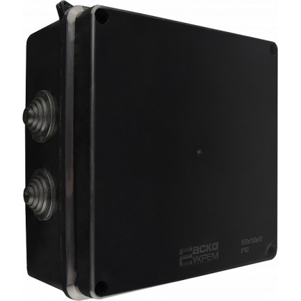 Розподільна коробка серії "UAtmo Jet Black" 150х150х70