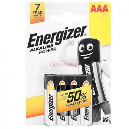 Батарейка ENERGIZER LR03 AAА Alkaline Power 1х4 штуки