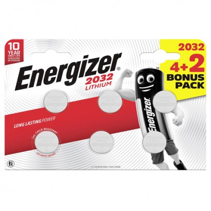 Батарейка ENERGIZER Lithium CR2032 6 штук