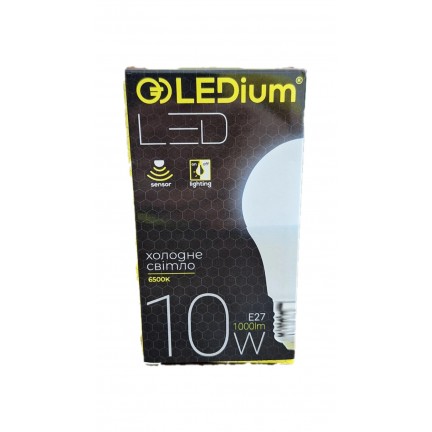 Лампа світлодіодна A60 10W з датчиком руху 1000 Lm Е27 AC 165-265V 6500К LEDium