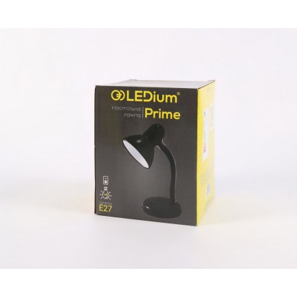 АКЦІЯ Настільна лампа PRIME E27 ЧОРНА LEDium