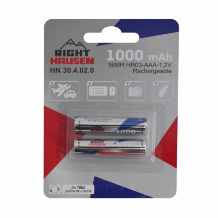 Акумулятор RIGHT HAUSEN HR03 1000 mAh блістер 1х2 HN-304020