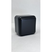 Вимикач RIGHT HAUSEN ASTRA NV 1-й зовнішній чорний HN-017012 NEW