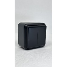 Вимикач RIGHT HAUSEN ASTRA NV 2-й зовнішній чорний HN-017032 NEW