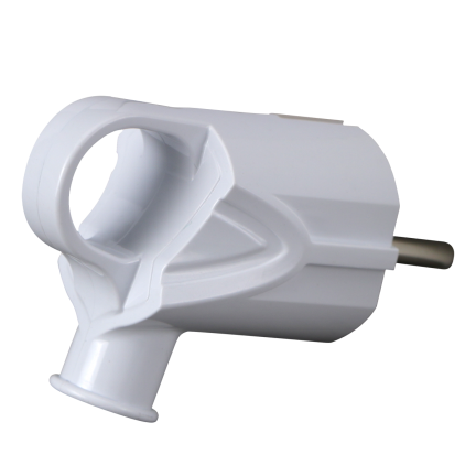 Вилка RIGHT HAUSEN SOFT LINE кутова з/з з кільцем біла HN-021051