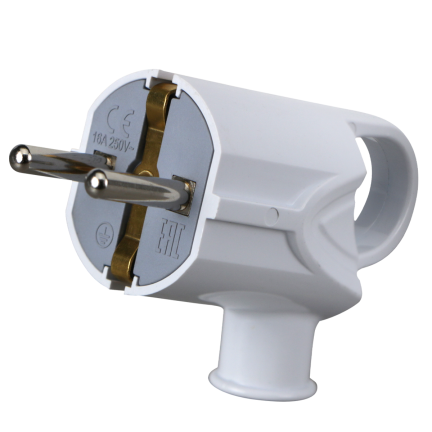 Вилка RIGHT HAUSEN SOFT LINE кутова з/з з кільцем біла HN-021051