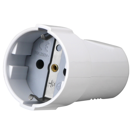 Гніздо RIGHT HAUSEN SOFT LINE штепсельне з/з біле HN-022021 NEW