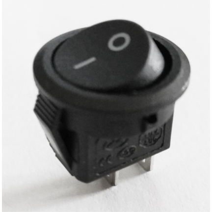 Кнопка RIGHT HAUSEN KCD11-101 кругла чорна велика HN-481011 NEW