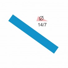 Термоусадочна трубка RIGHT HAUSEN 14,0/7 синя