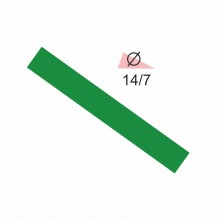Термоусадочна трубка RIGHT HAUSEN 14,0/7 зелена