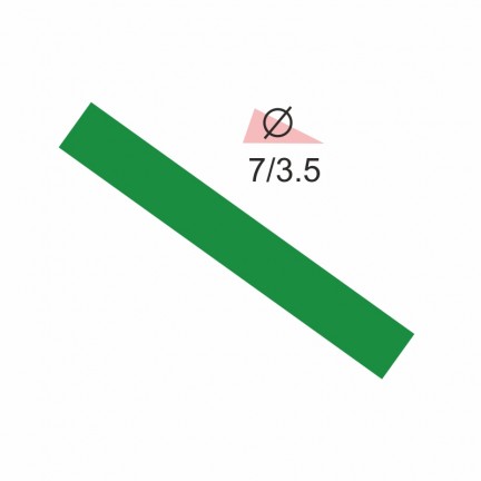 Термоусадочна трубка RIGHT HAUSEN 7,0/3,5 зелена