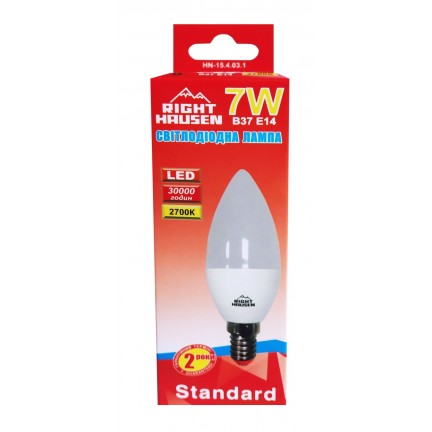 Лампа RIGHT HAUSEN LED Standard СВІЧКА 7W E14 2700K HN-154031