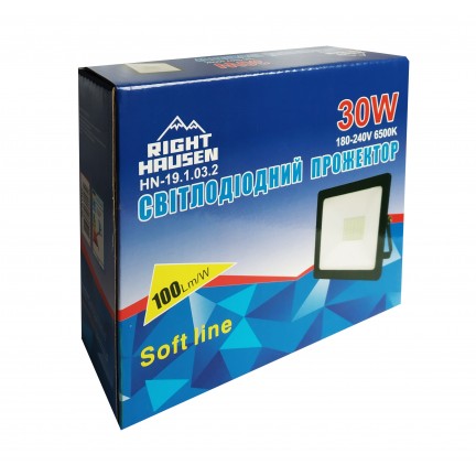 Прожектор RIGHT HAUSEN SOFT LED 30W 6500K IP65 чорний HN-191032