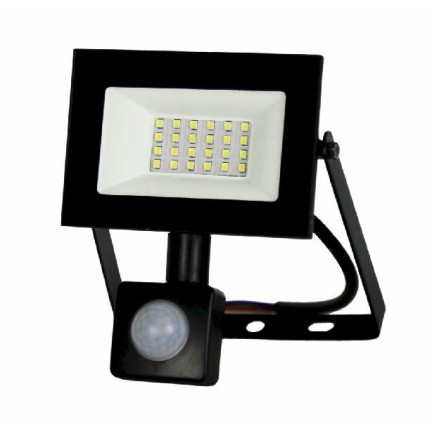 Прожектор RIGHT HAUSEN SOFT LED 10W 100 Lm/W 6500K IP65 чорний з датчиком руху HN-191152