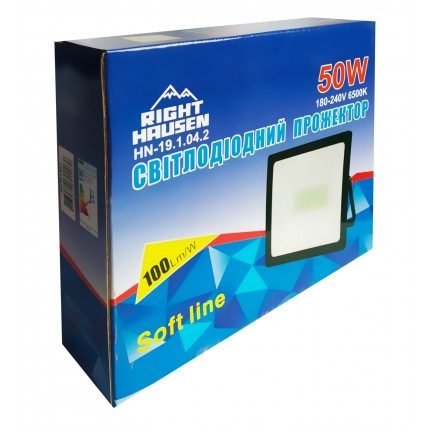 Прожектор RIGHT HAUSEN SOFT LED 50W 6500K IP65 чорний HN-191042 NEW