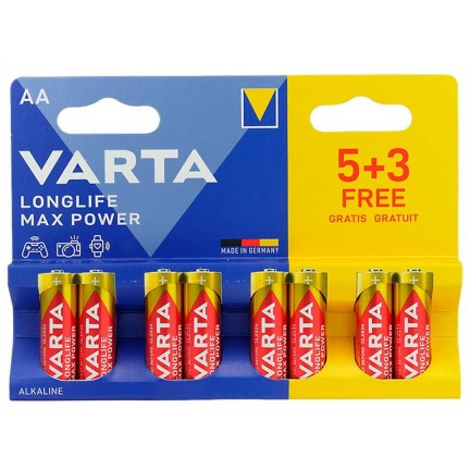Батарейка VARTA 4706 (LR06) Maxi-Tech (LongLife MAX Power) 1х8