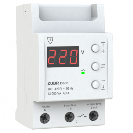 Реле напруги ZUBR D63 термозахист